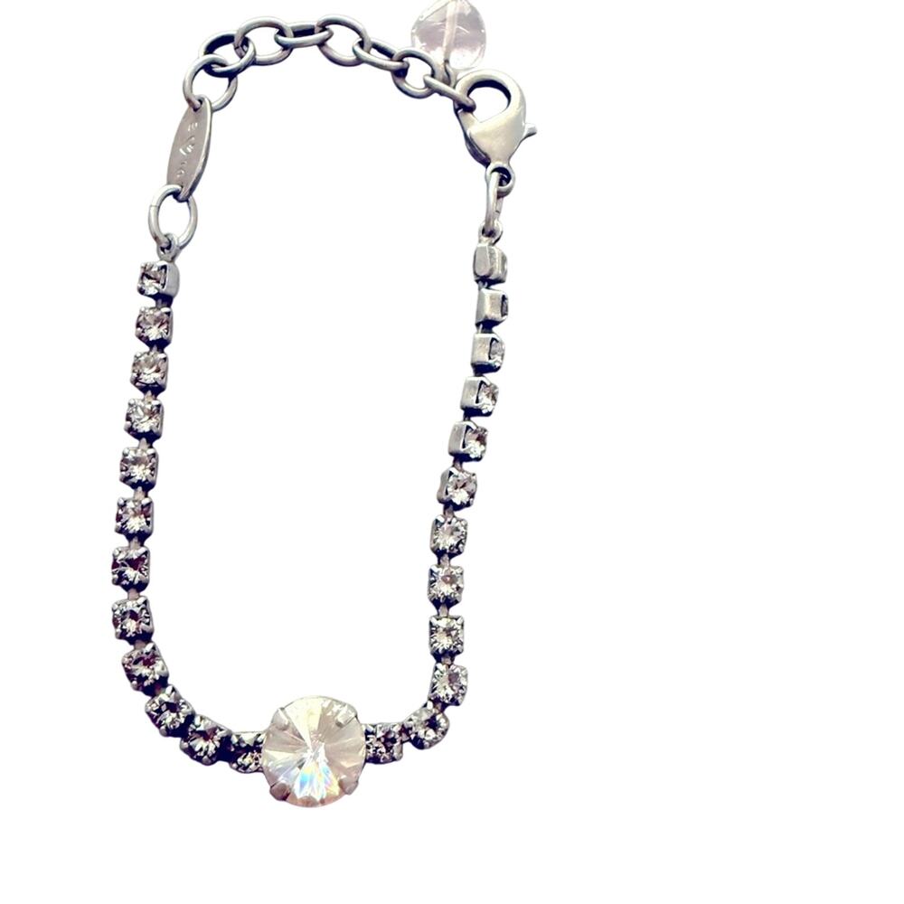 Sabika Crystal Silver Tone Summer 2014 Collection Bracelet